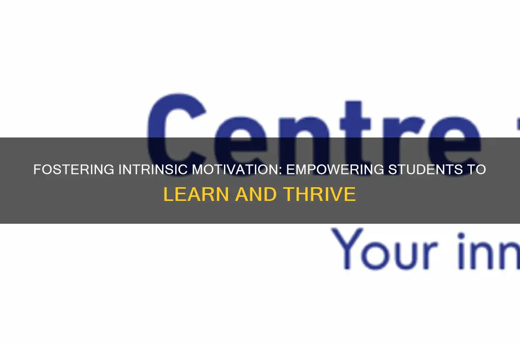 how to teach intrinsic motivation to students