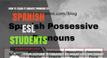 Effective Strategies for Teaching Spanish Subject Pronouns to ESL Learners