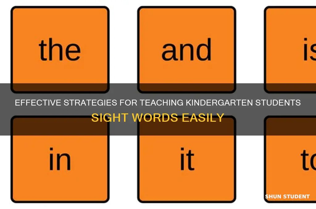 how to teach kindergarten students sight words