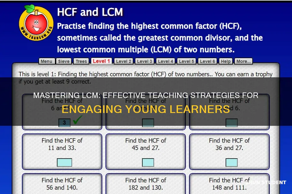 how to teach lcm to students