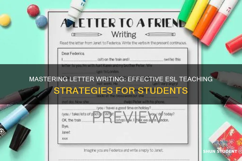how to teach letter writing to esl students