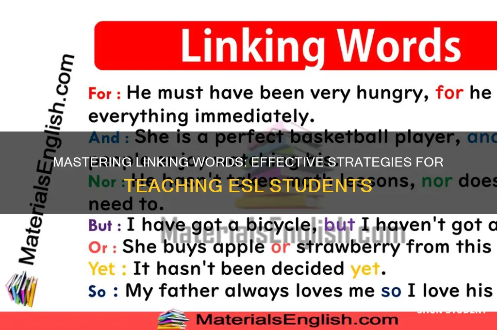 how to teach linking words to esl students