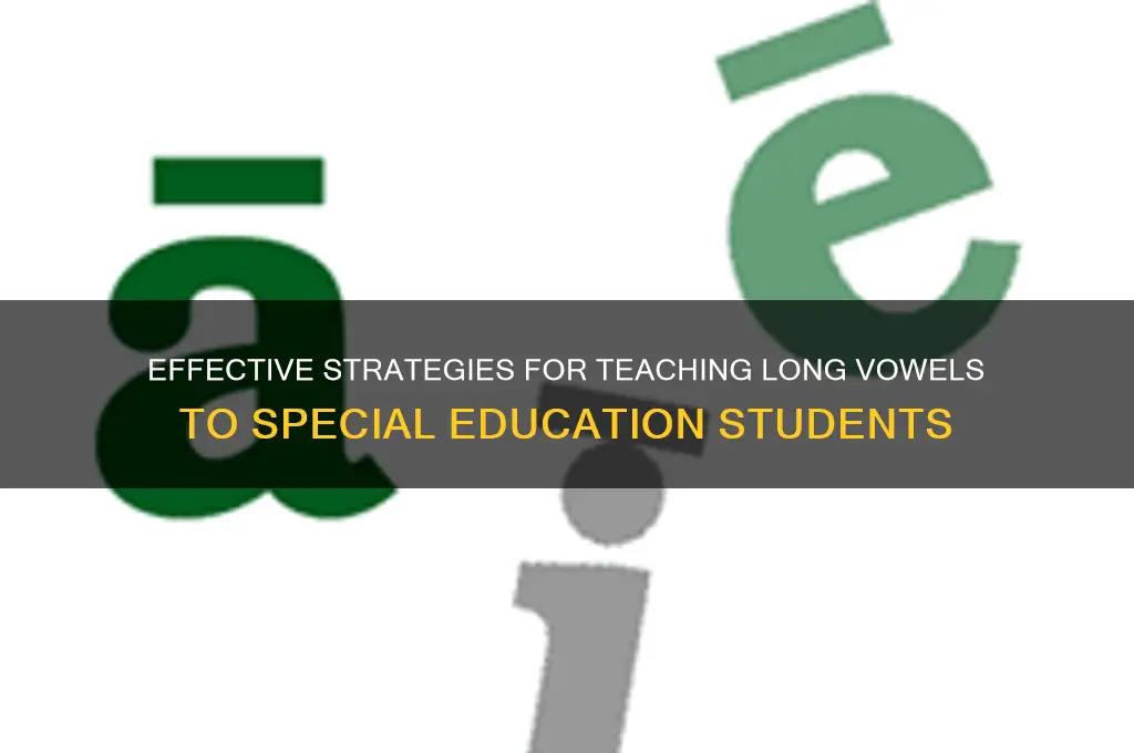 how to teach long vowels to special ed students