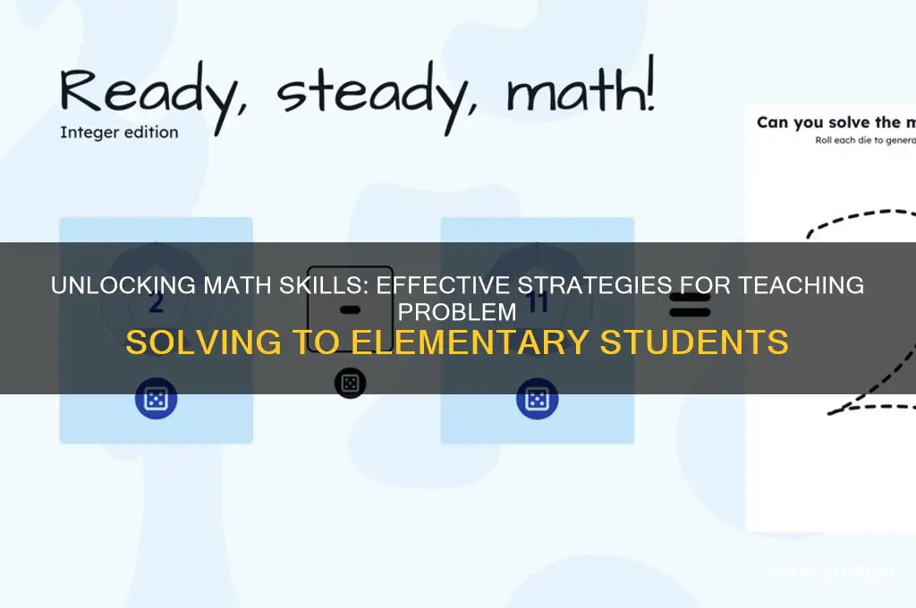 how to teach math problem solving to elementary students