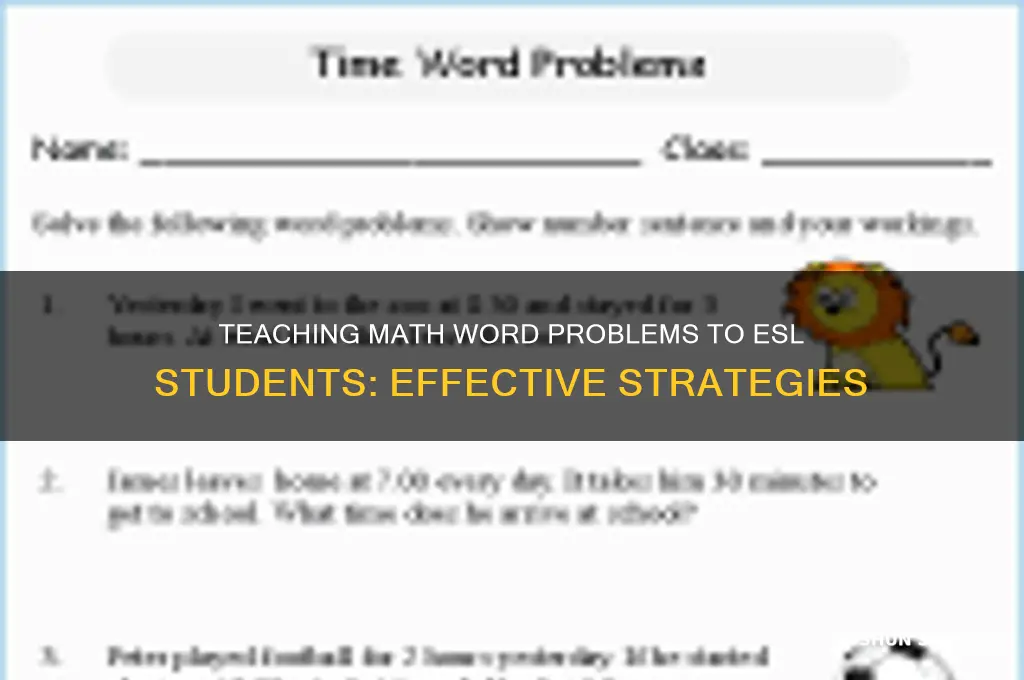 how to teach math word problems to esl students