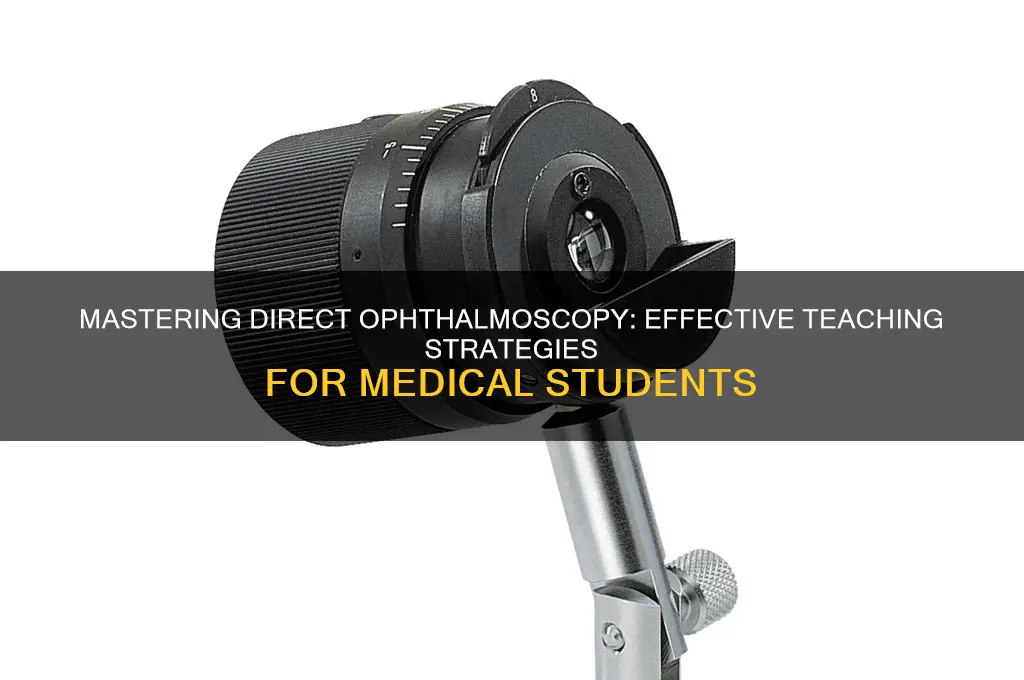 how to teach medical students direct ophthalmoscopy