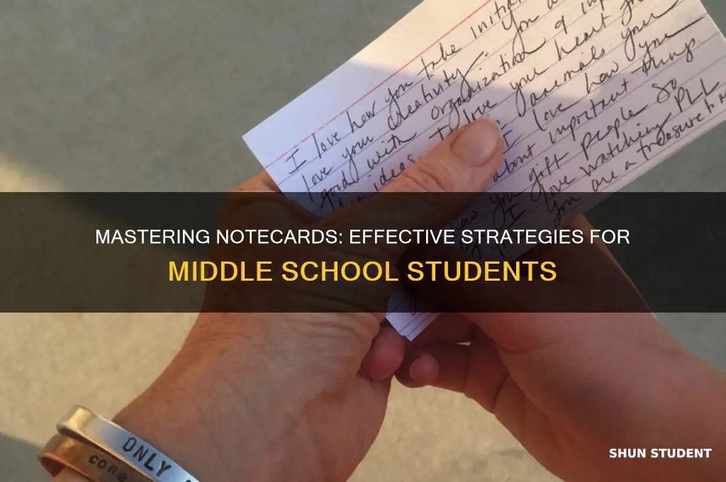 how to teach ms students to use notecards
