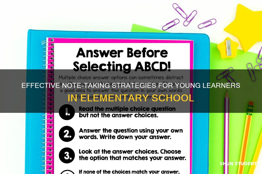 how to teach note taking skills to elementary students