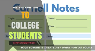 Mastering Note-Taking: Effective Strategies for College Students' Success
