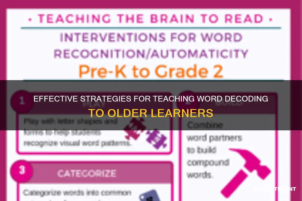 how to teach older students how to decode words
