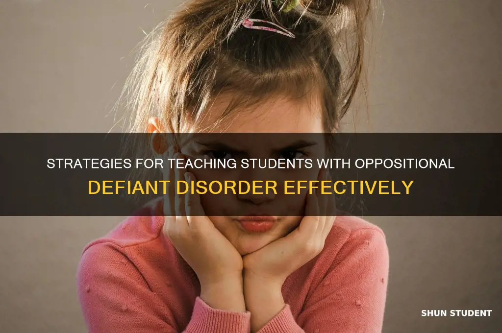 how to teach oppositional defiant disorder students