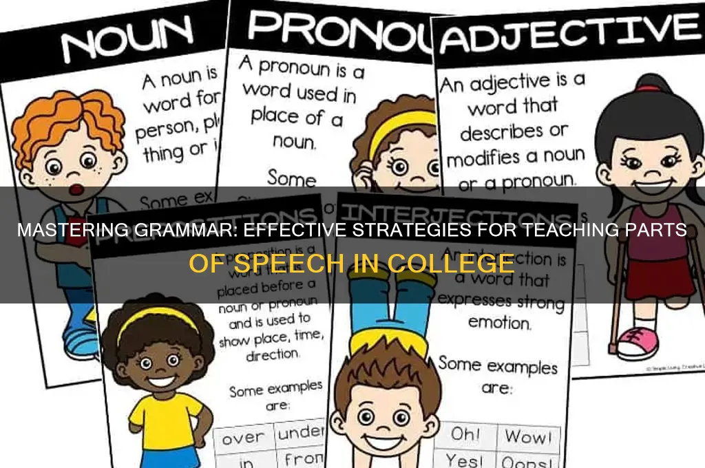 how to teach parts of speech to college students