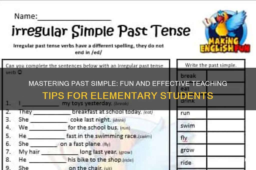 how to teach past simple to elementary students