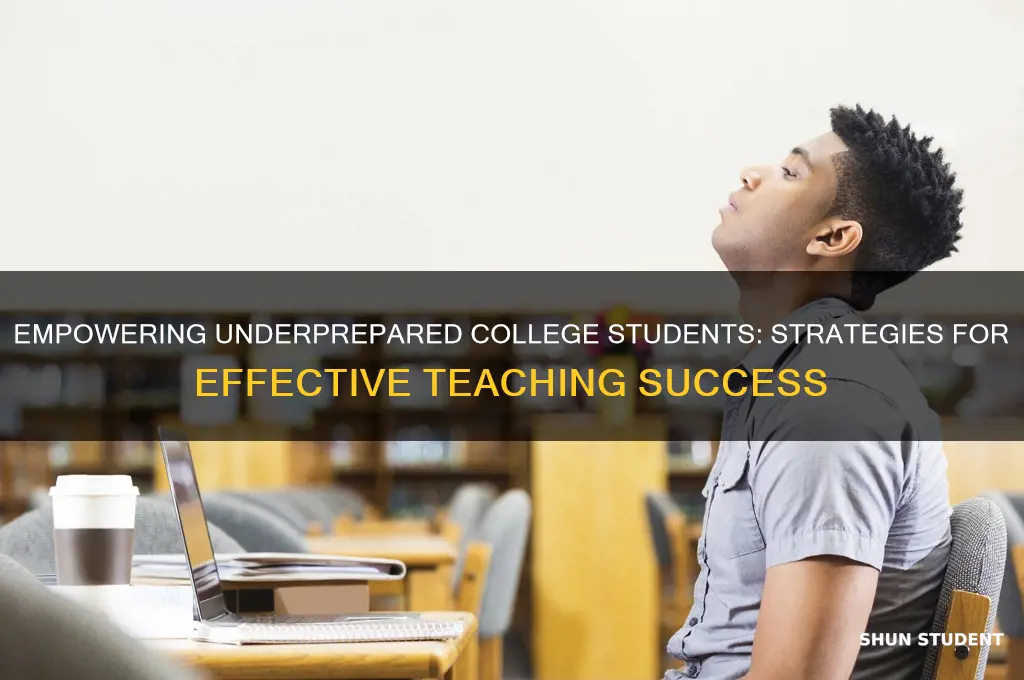 how to teach poorly prepared college students