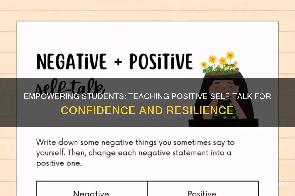 how to teach positive self talk to students