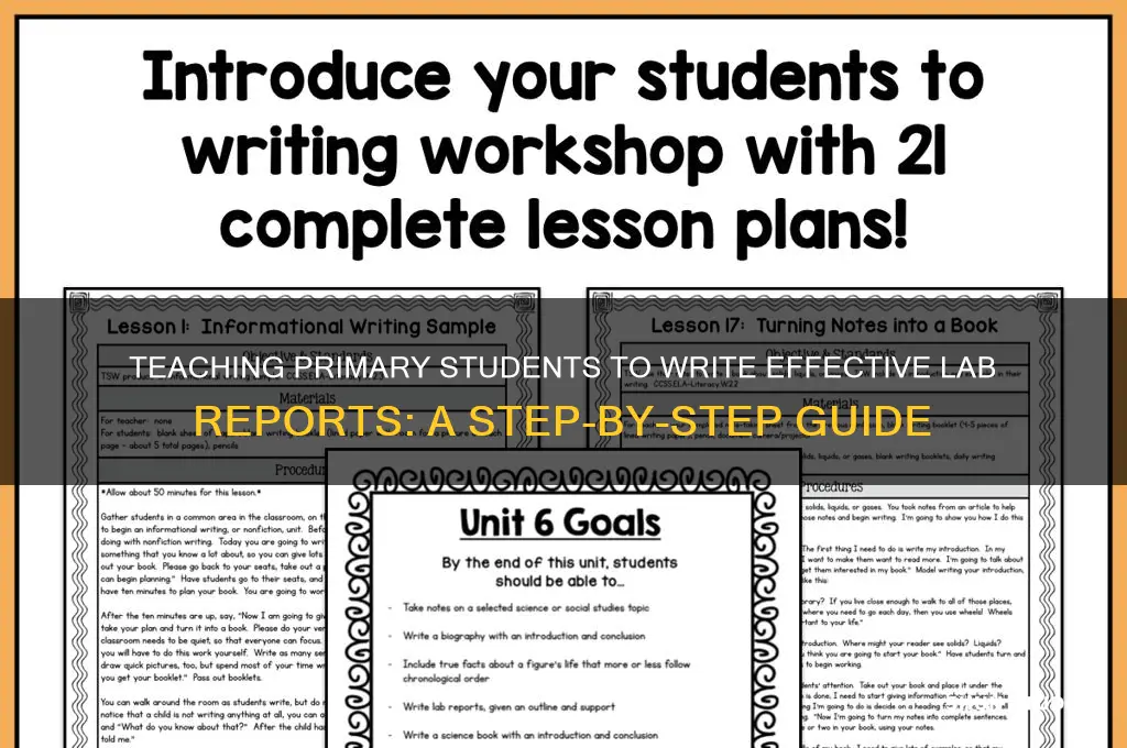 how to teach primary students to write a lab report