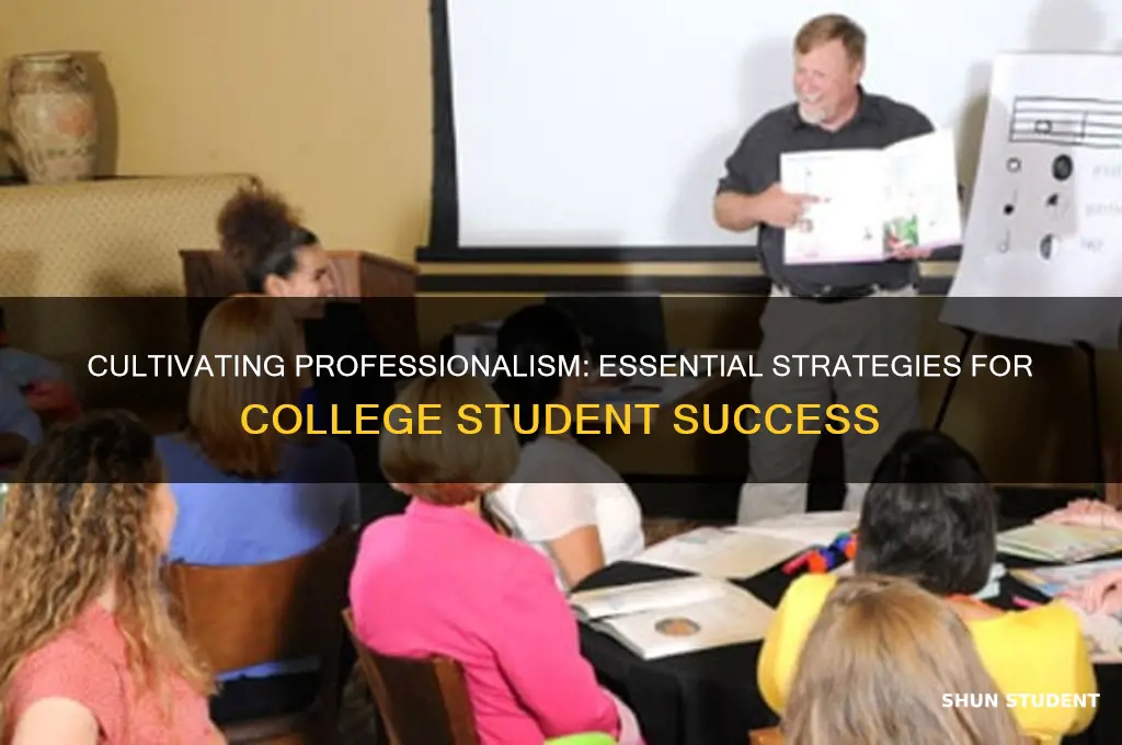 how to teach professionalism to college students