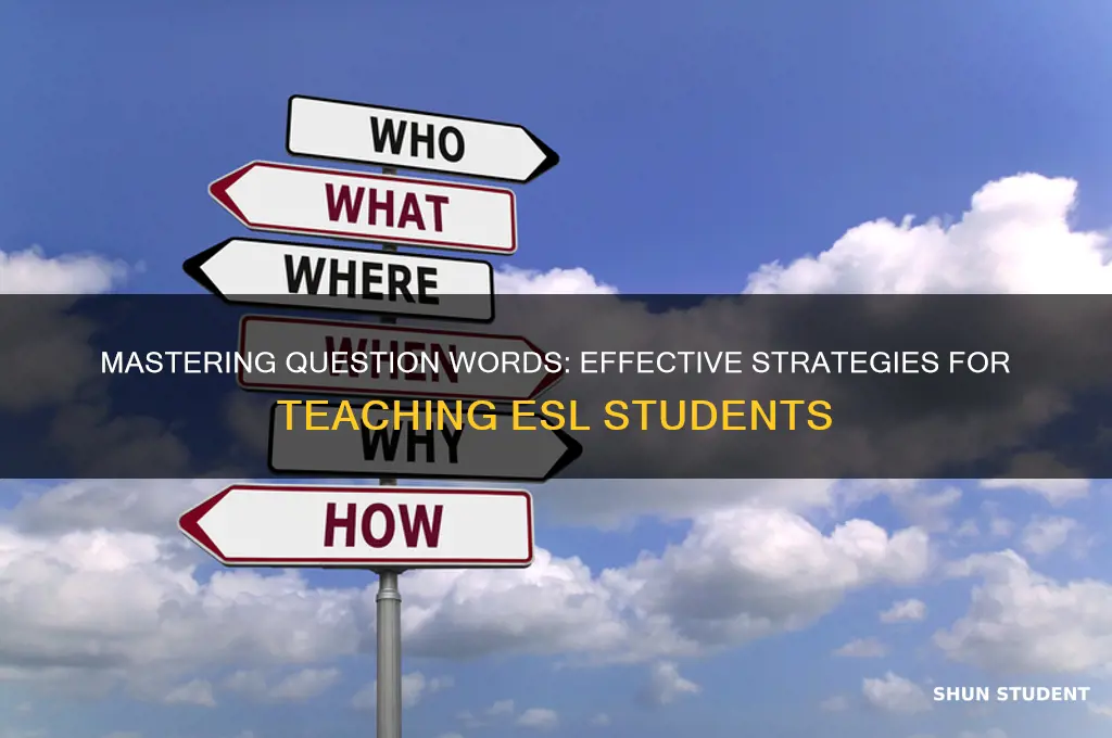 how to teach question words to esl students