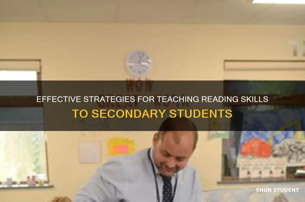 how to teach reading skills to secondary students