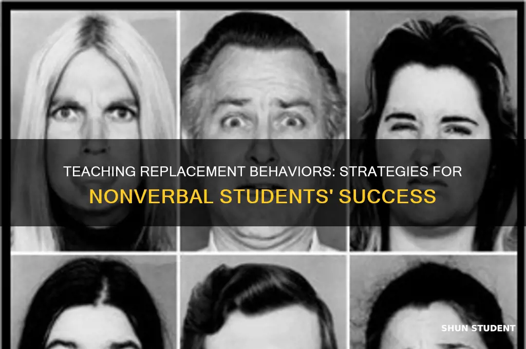 how to teach replacement behaviors with nonverbal students