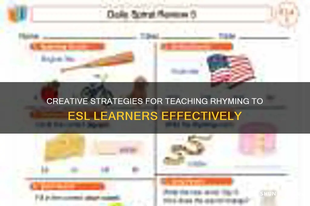how to teach rhyming to esl students