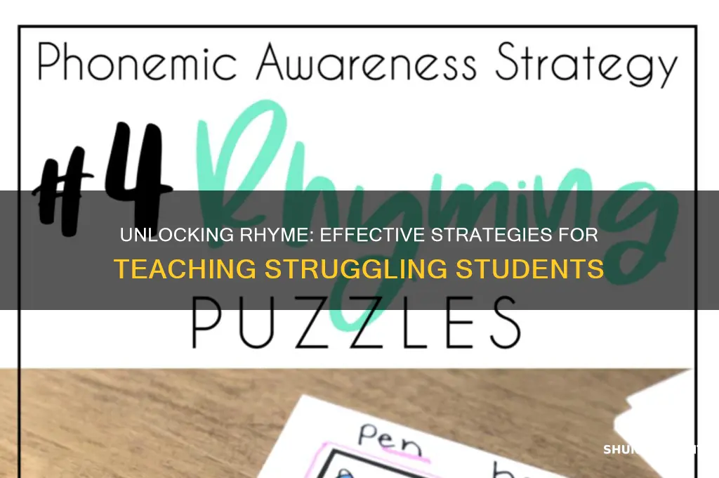 how to teach rhyming to struggling students