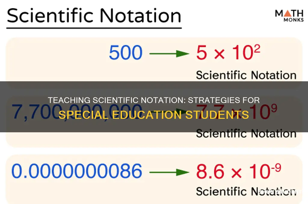 how to teach scientific notation to students in special education