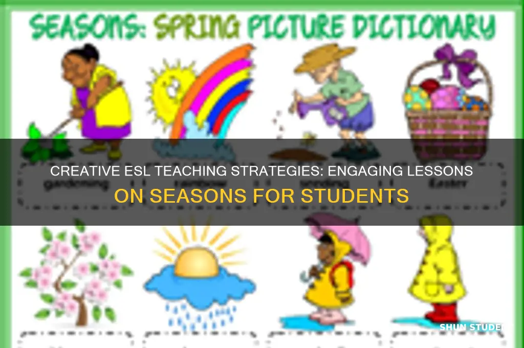 how to teach seasons to esl students