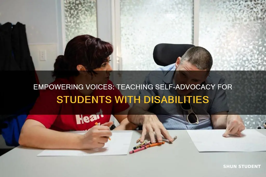 how to teach self advocacy for students with disabilities