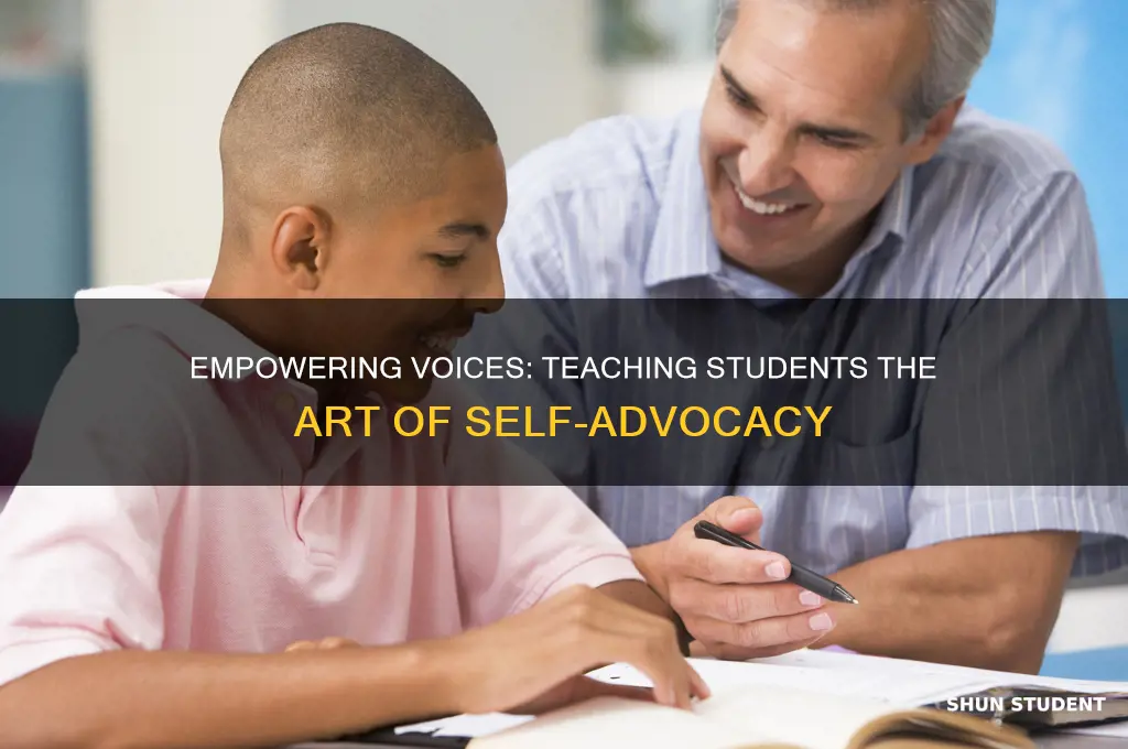 how to teach self advocacy to students