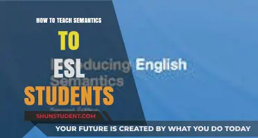 Effective Strategies for Teaching Semantics to ESL Learners