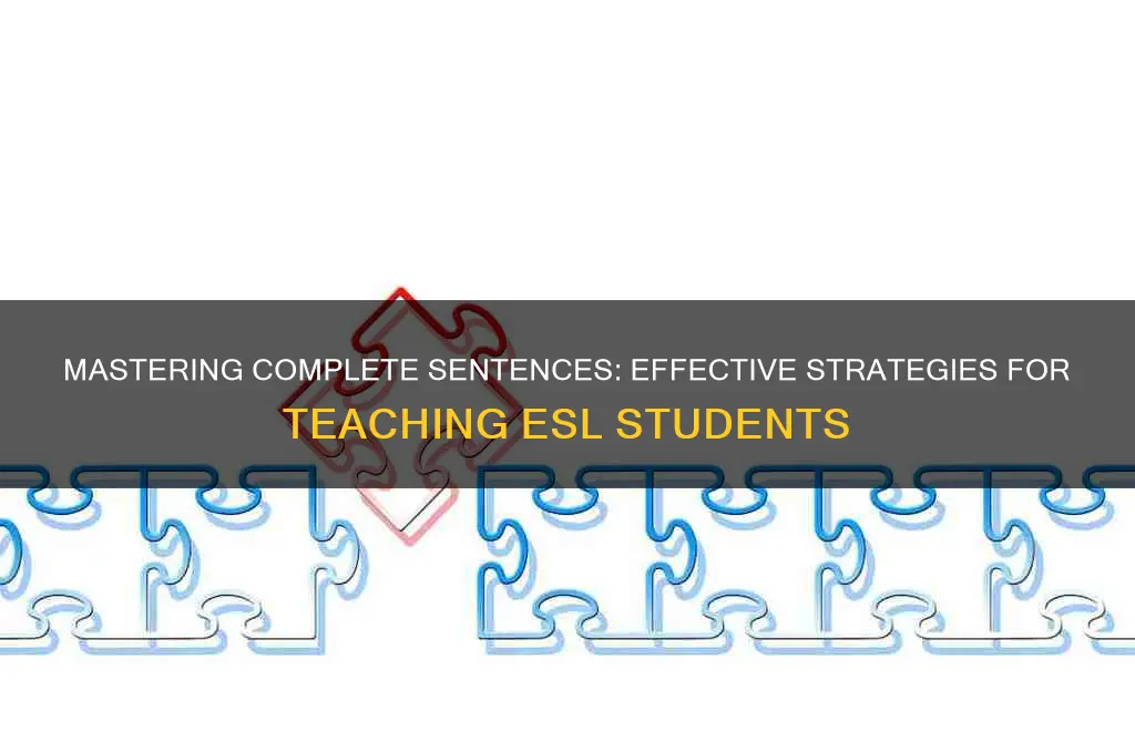 how to teach sentence fragments to esl students