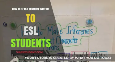 Effective Strategies for Teaching Sentence Writing to ESL Learners
