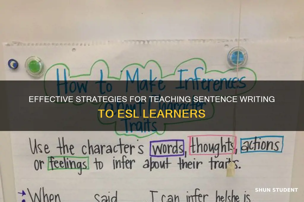 how to teach sentence writing to esl students