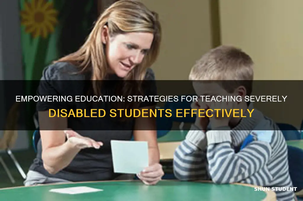 how to teach severely disabled students