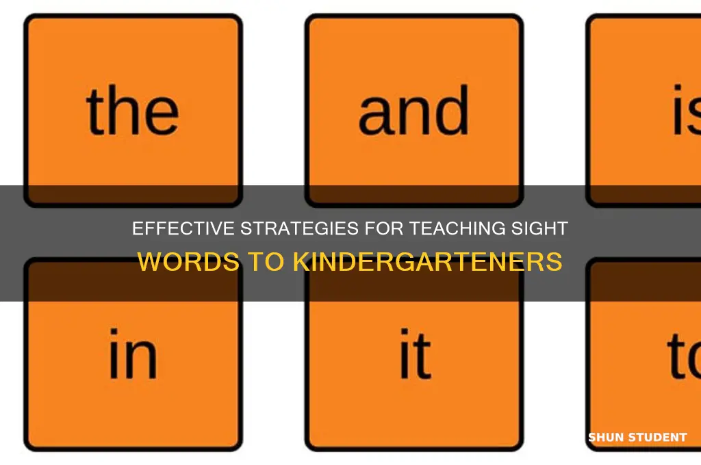 how to teach sight words to kindergarten students