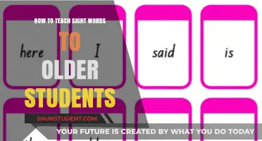 Effective Strategies for Teaching Sight Words to Older Learners