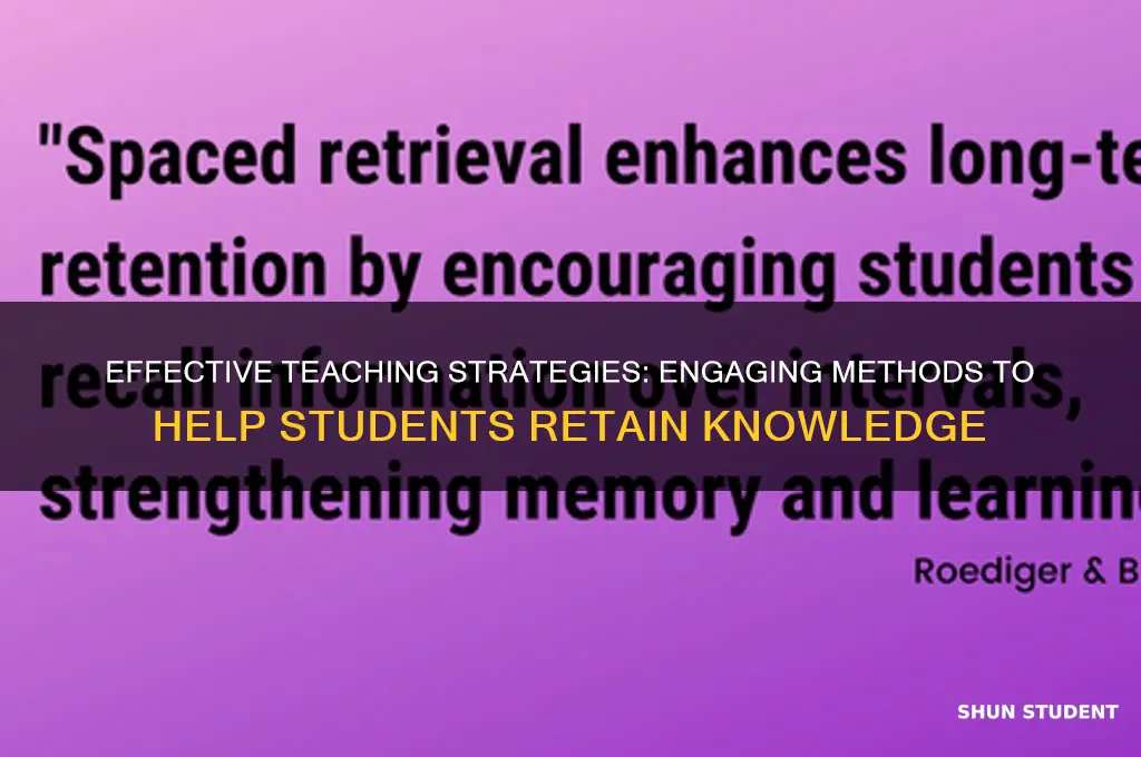 how to teach so students remember