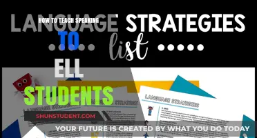 Effective Strategies for Teaching Speaking Skills to ELL Students