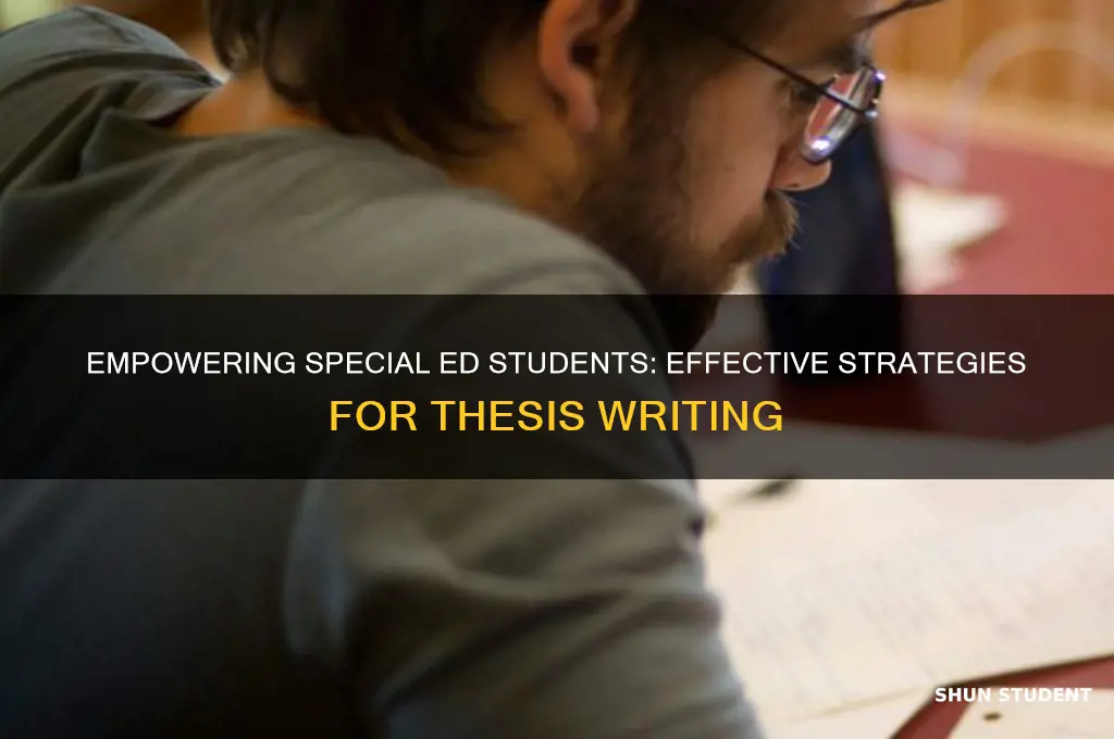 how to teach special ed students to write thesis