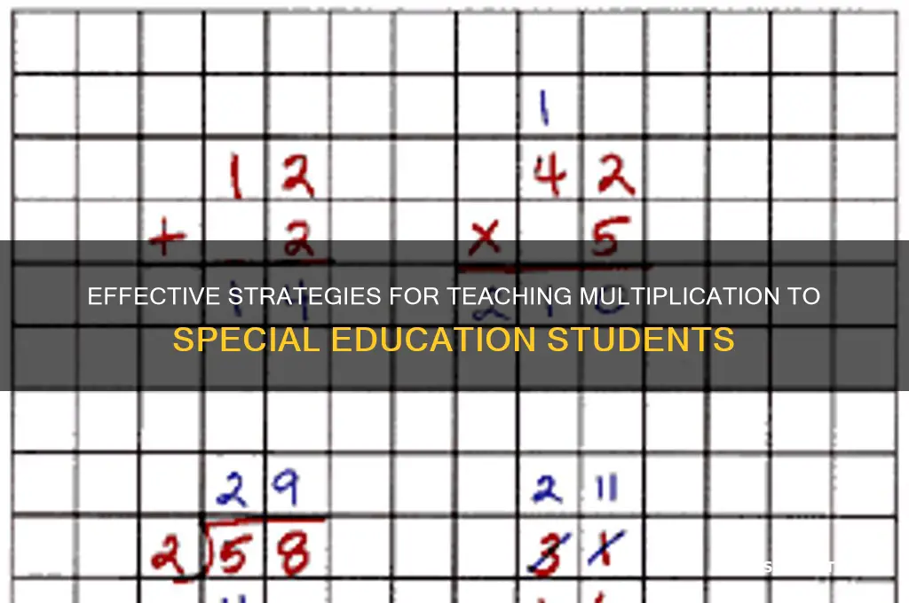 how to teach special education students multiplication