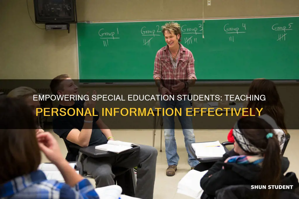 how to teach special education students their personal information