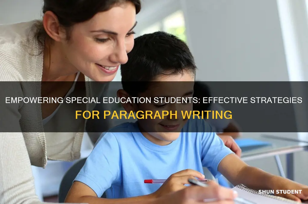 how to teach special education students to write a paragraph