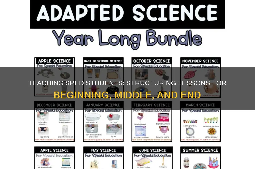 how to teach sped students beginning middle and end