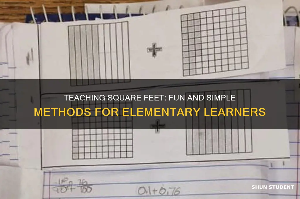 how to teach square feet to elementary students
