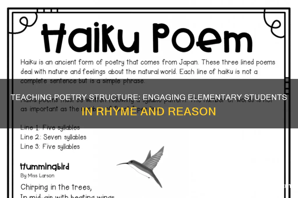how to teach structure of poems to elementary students