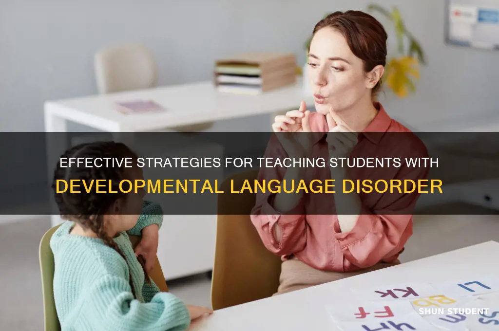how to teach student with developmental language disorder