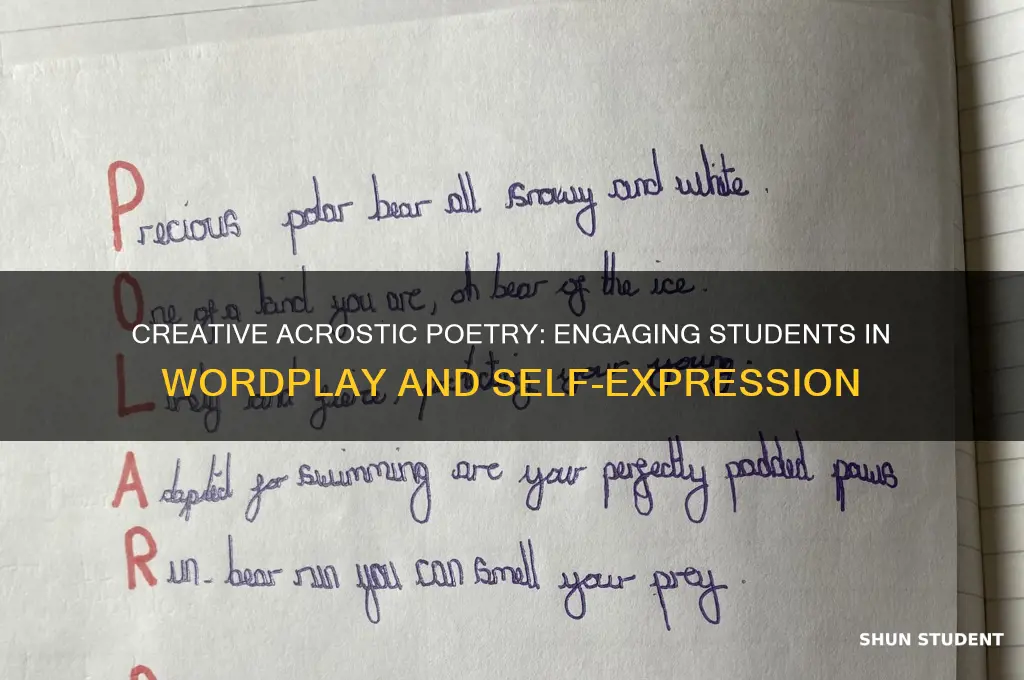 how to teach students about acrostic poems