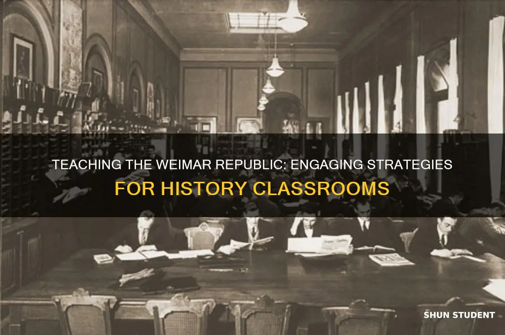 how to teach students about the weimar republic