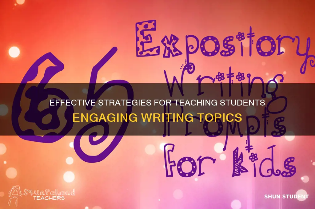 how to teach students about topics for writing